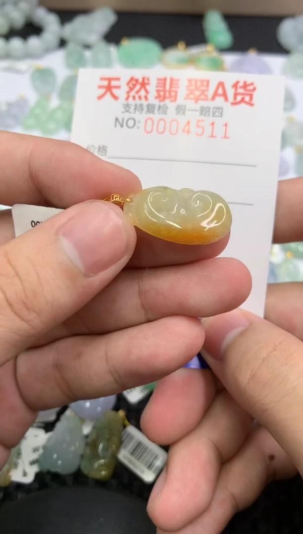 【闪购商品】翡翠颈饰18K金镶嵌11111111111