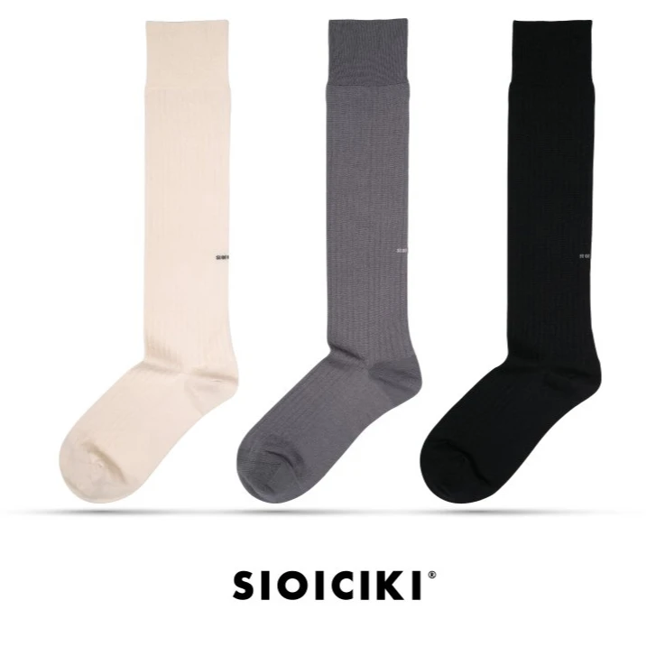 SIOICIKI  25春夏新款潮流字母小腿袜女显瘦运动长袜外穿中筒袜