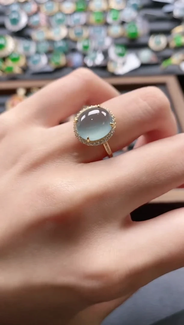 【闪购商品】翡翠戒指银S925镶嵌5115