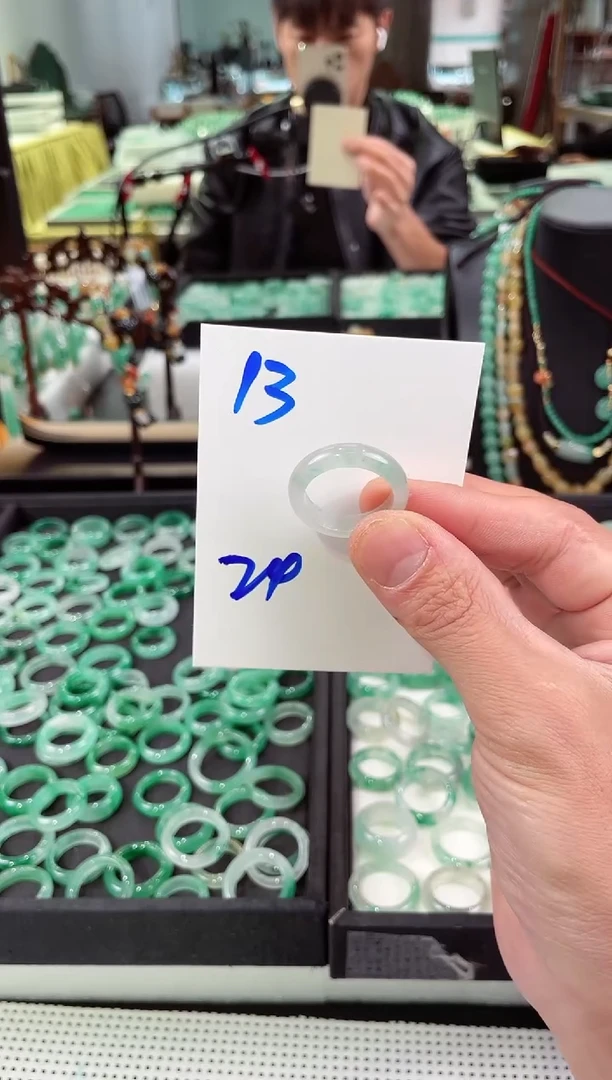 未镶嵌戒圈石英质玉戒圈24