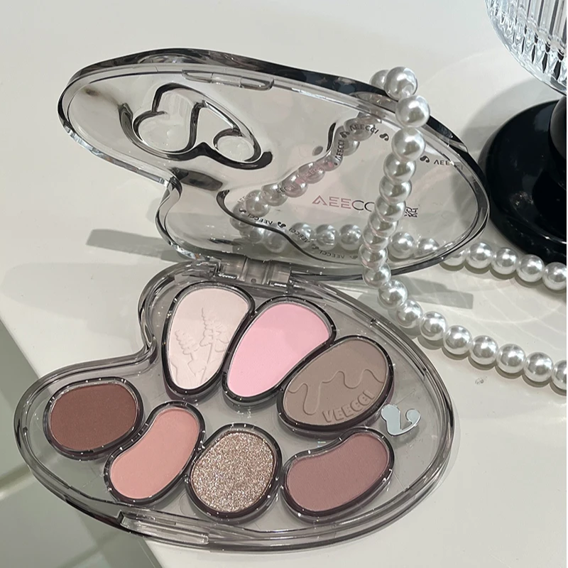 VEECCI/唯资大艺术家七色眼影盘灰粉腮红高光一盘多用持久彩妆盘