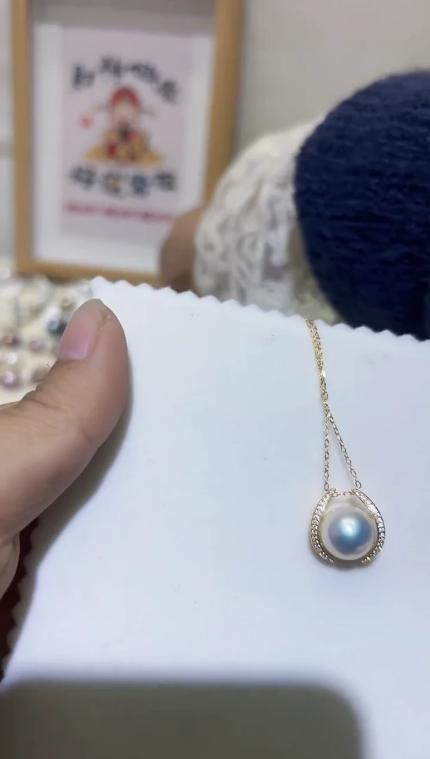 【闪购商品】淡水珍珠吊坠银S925镶嵌3淡水珍珠不带链99.99