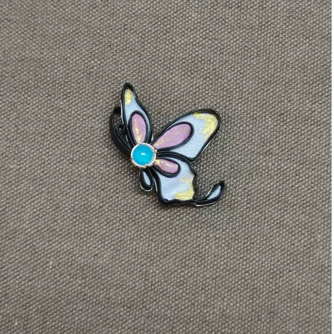 非金属布艺胸针 非遗旗袍唐装手工蝴蝶编制扣子盘扣胸针