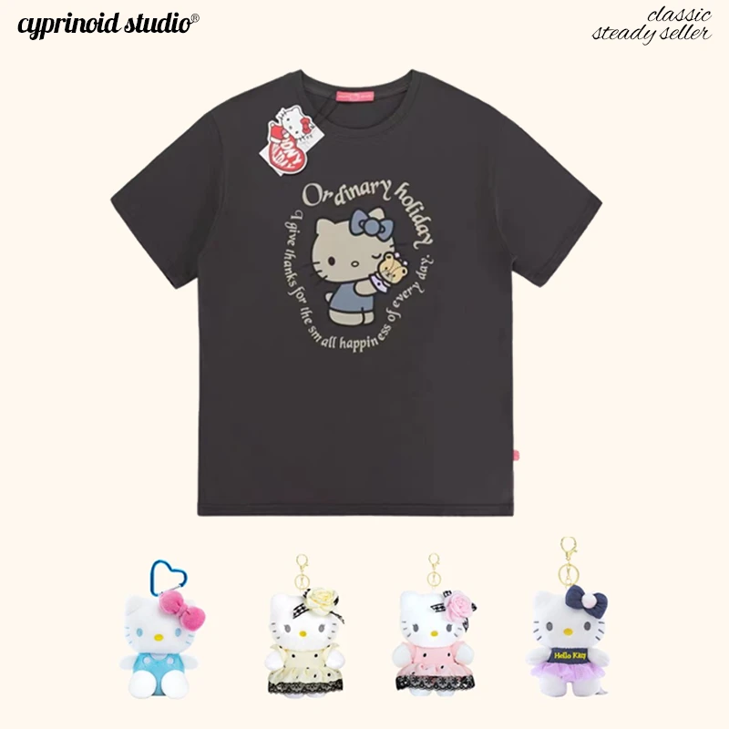 Cyprinoid Studio ·「小熊KITTY短袖」夏季新款纯棉圆领韩国小众