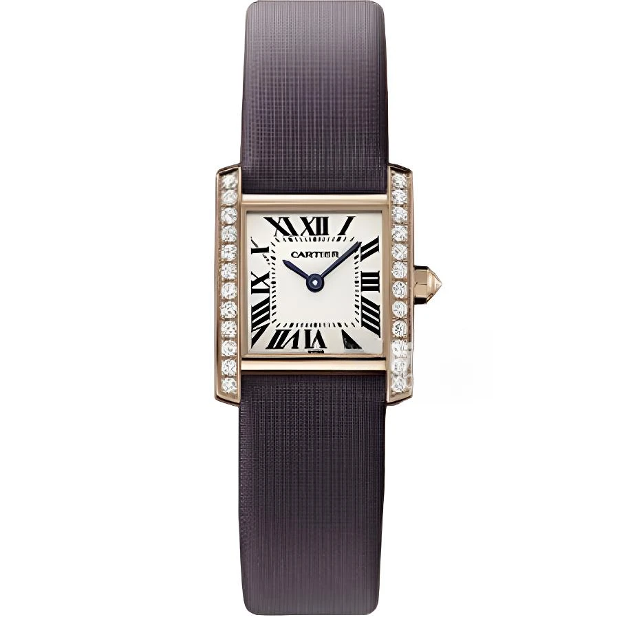 99新 Cartier/卡地亚 坦克女表/25x20.3mm/原钻/折叠扣/WE104531