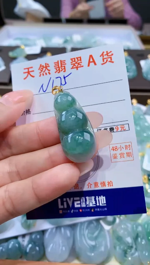 颈饰未镶嵌翡翠天然缅甸翡翠A货挂件