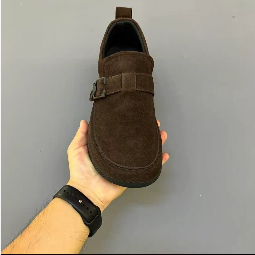 新款高品质男士全皮面休闲百搭男鞋