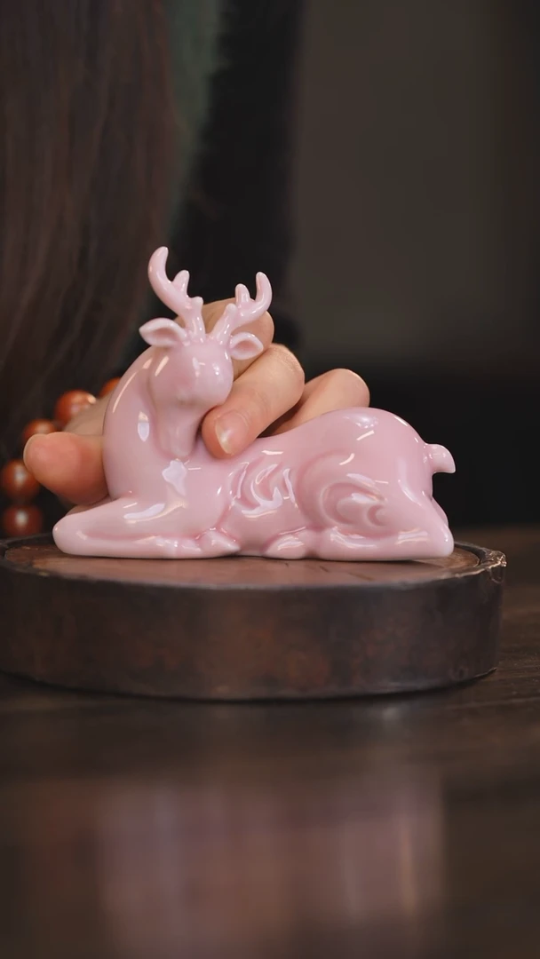 【闪购商品】杯11柴房陶瓷丨粉鹿茶宠