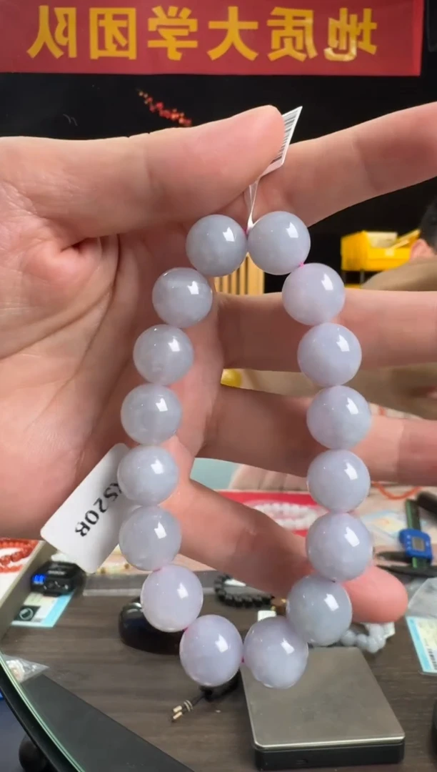 【闪购商品】翡翠手串未镶嵌翡翠紫罗兰圆珠单圈约12mm