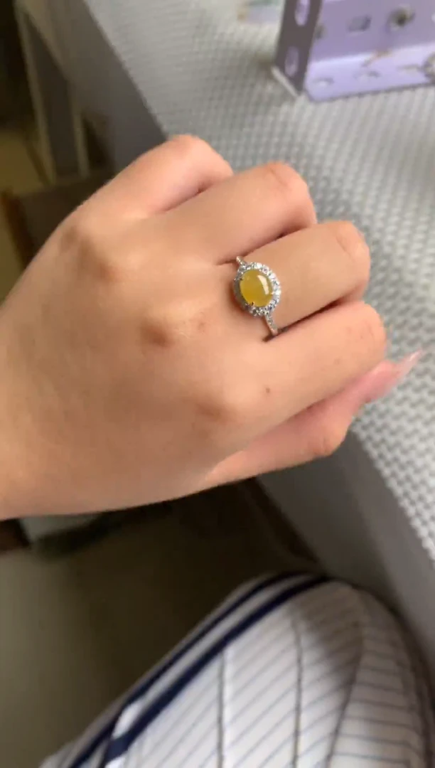 银S925镶嵌戒指翡翠9