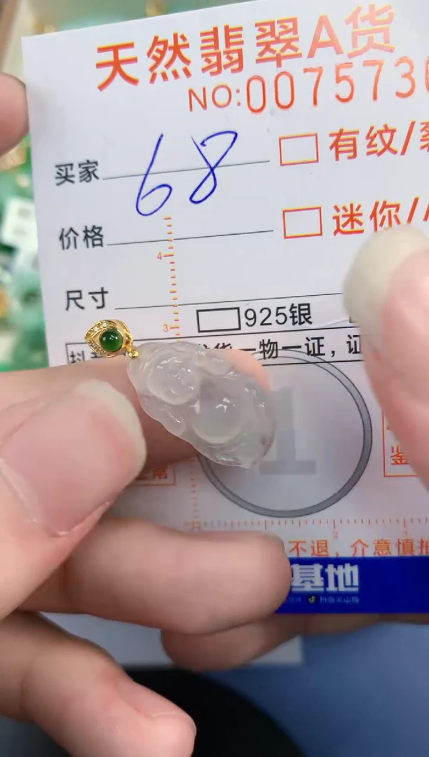 翡翠未镶嵌颈饰       1