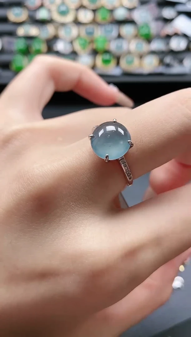 【闪购商品】翡翠戒指银S925镶嵌51511