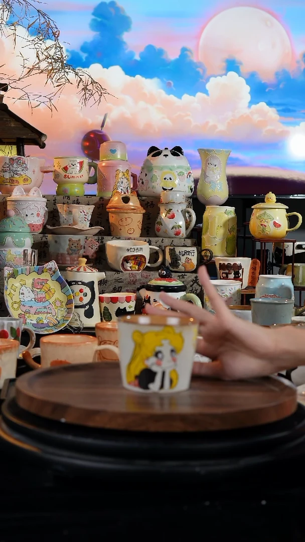 陶瓷便携款手工手绘景德镇陶瓷