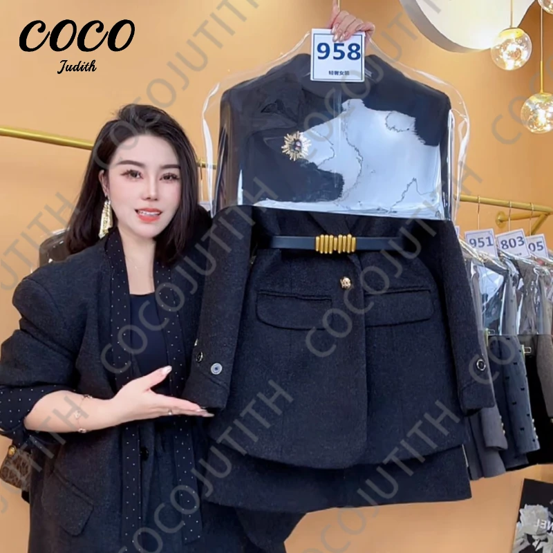 Coco Judith【运补】加棉保暖2026秋冬新款西装上衣时尚短裙女C958