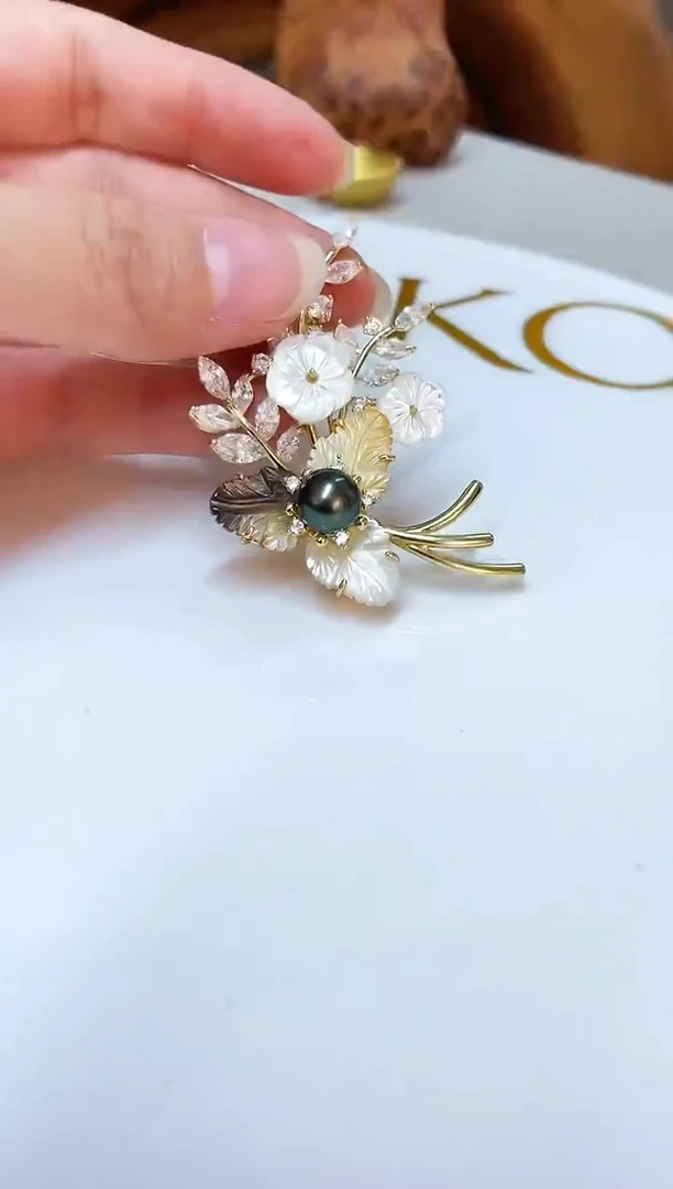 银S925镶嵌颈饰海水珍珠9mm