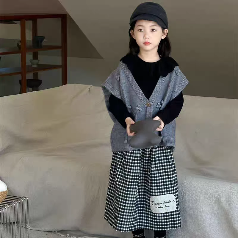 D530女童L·H·NIAO2025秋冬新款时尚百搭马甲