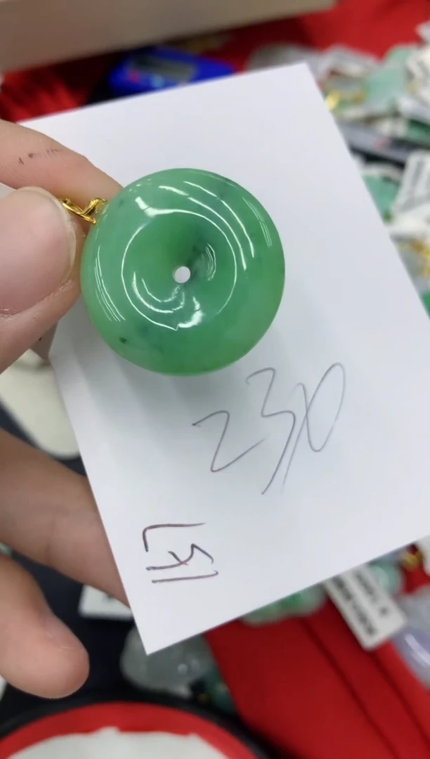 【闪购商品】翡翠颈饰18K金镶嵌号链接111111111