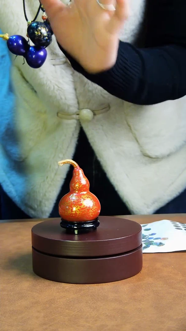 【闪购商品】56直播一物一图大漆酒葫芦送底座送挂绳