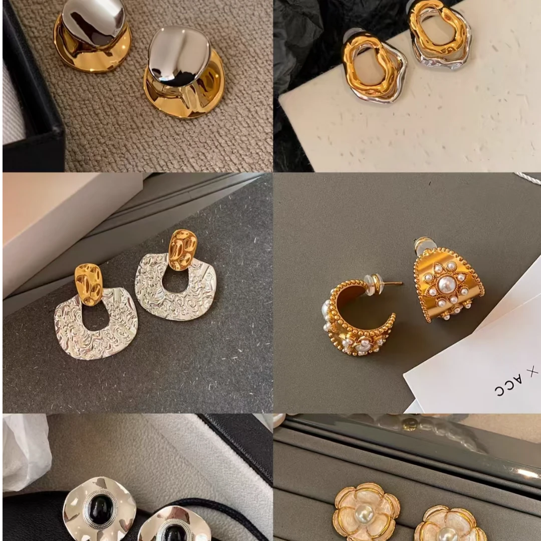 铜合金合成锆石耳饰 克拉可可耳饰专属链接气质轻奢
