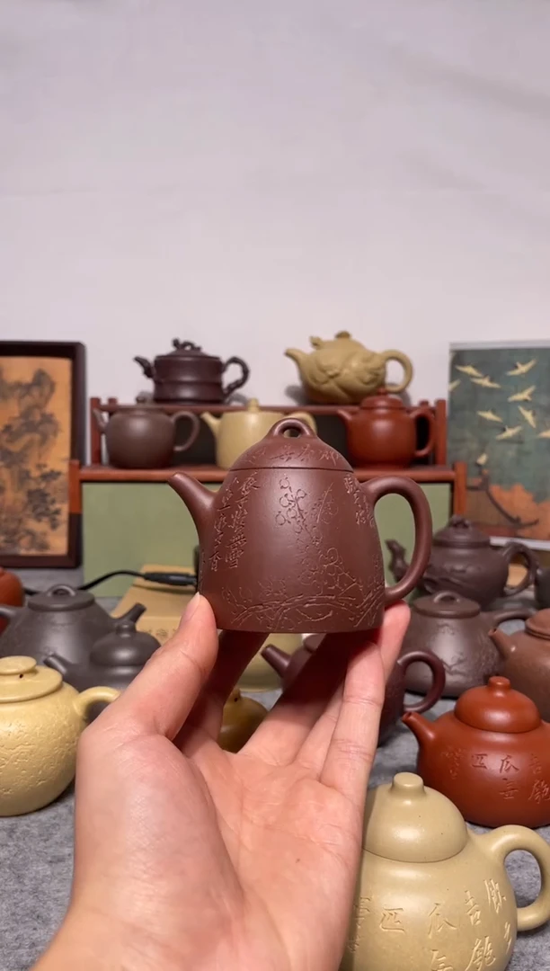 茶壶紫砂台西底槽青 子冶秦权135cc