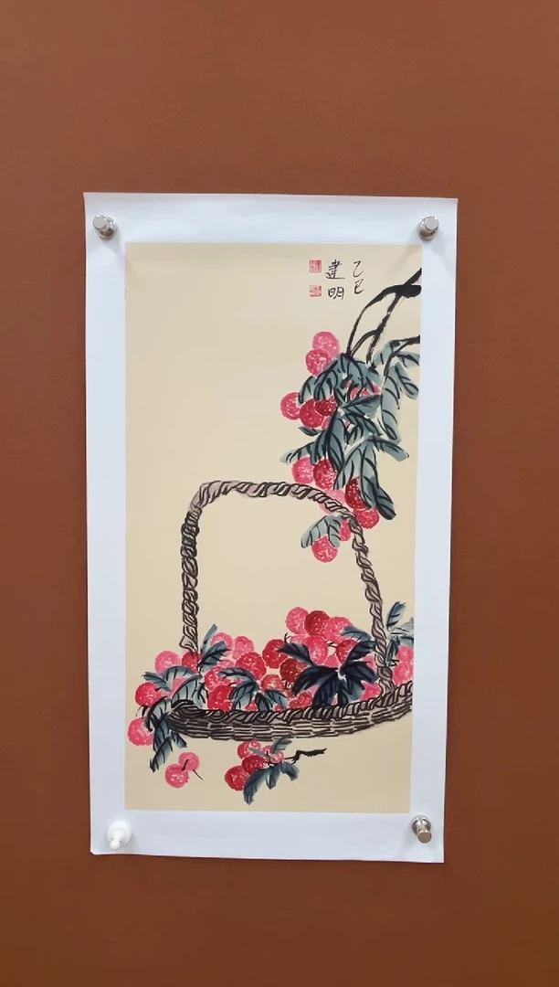 国画童建明2平尺花鸟