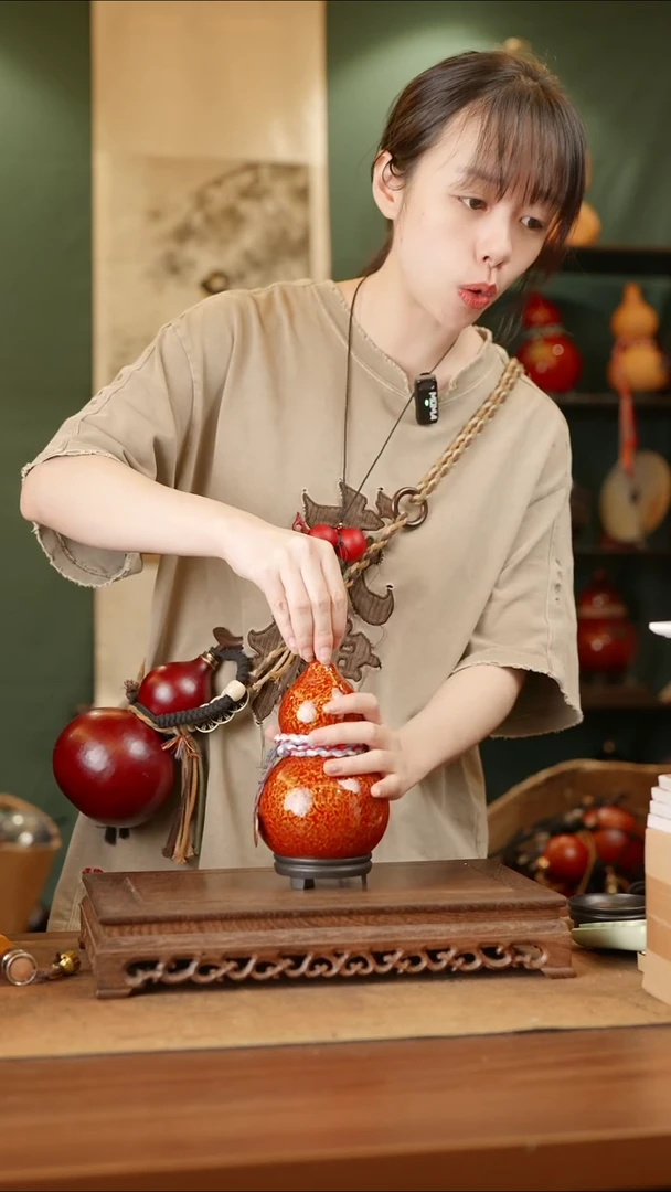 120号精品天然大漆酒葫芦一物一拍~