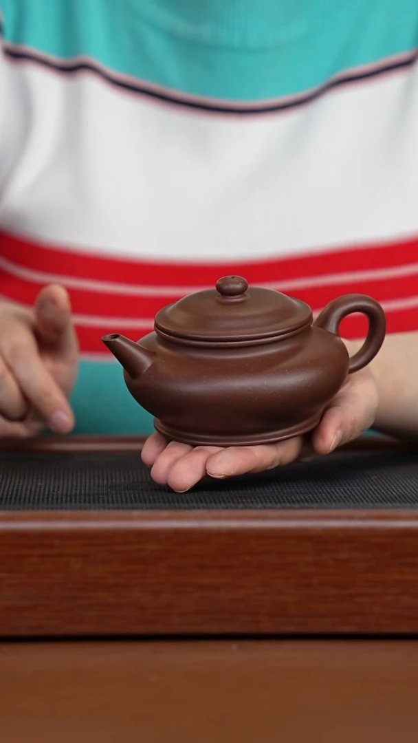 茶壶紫砂深井老紫泥水平