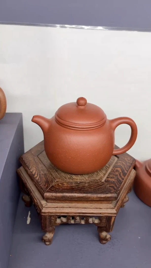 茶壶紫砂红降坡 匏尊