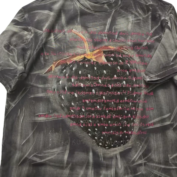 真真欧货【烫钻草莓短袖t】81170