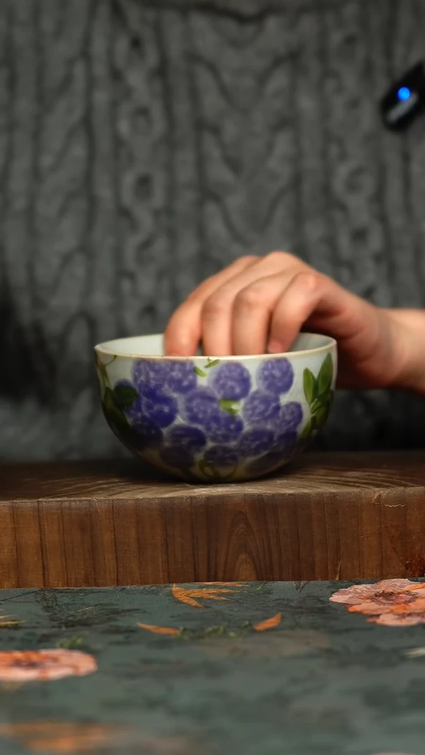 杯釉下彩手工手绘同款陶器