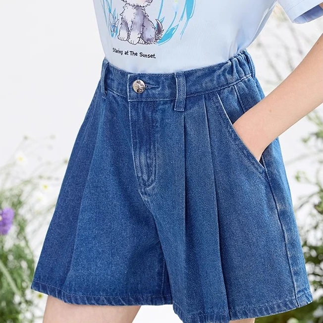 女童牛仔短裤25夏季新款大童超好看裤子儿童外穿宽松休闲裤1020