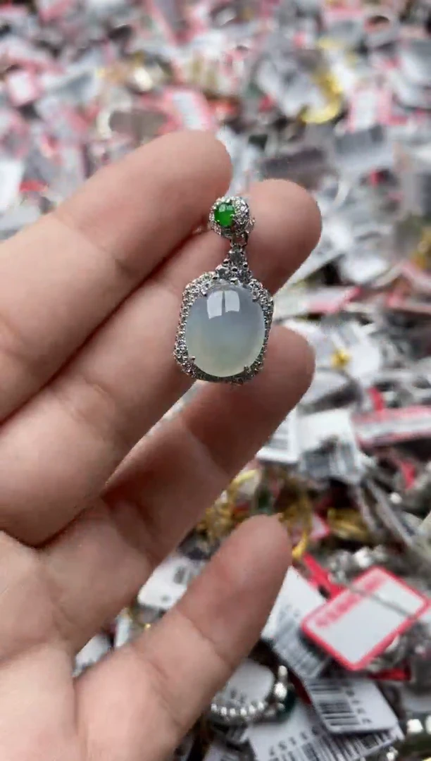 【闪购商品】翡翠戒指银S925镶嵌22222---5