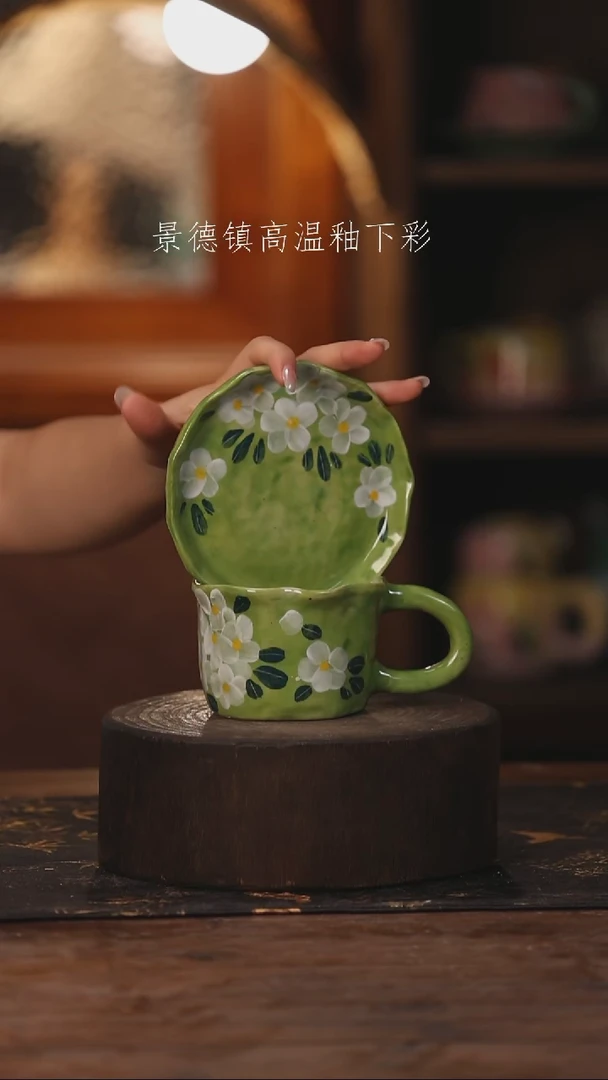 陶瓷景德镇高温釉下手绘陶瓷004