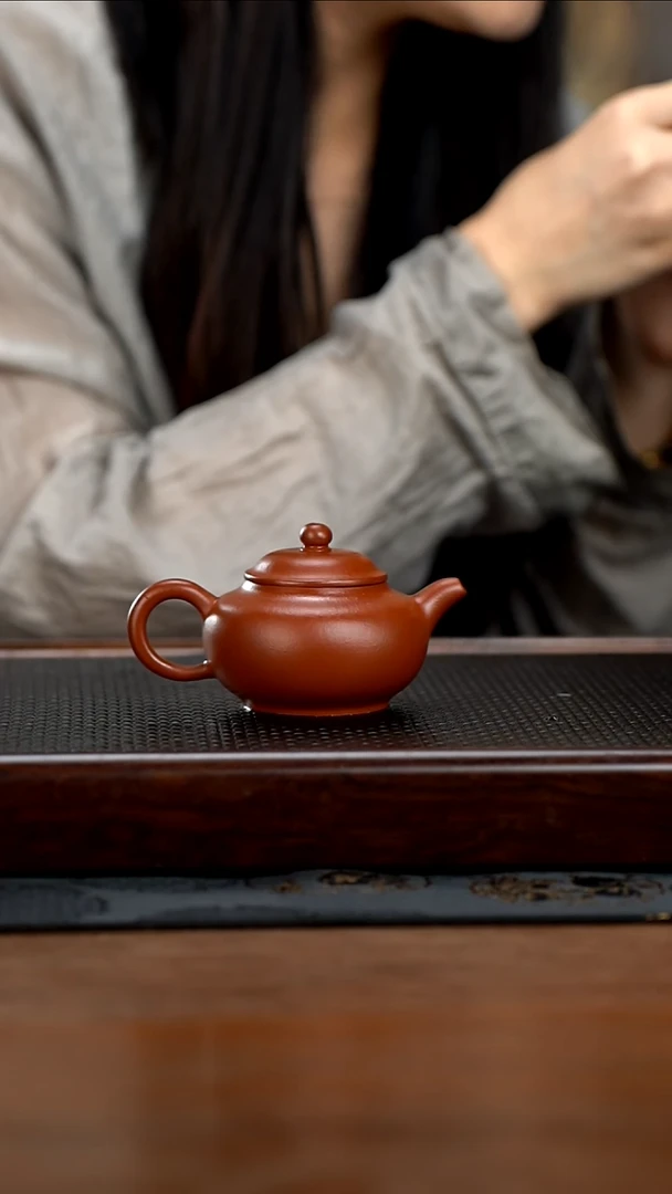 茶壶紫砂125cc黄龙山原矿朱泥潘壶15