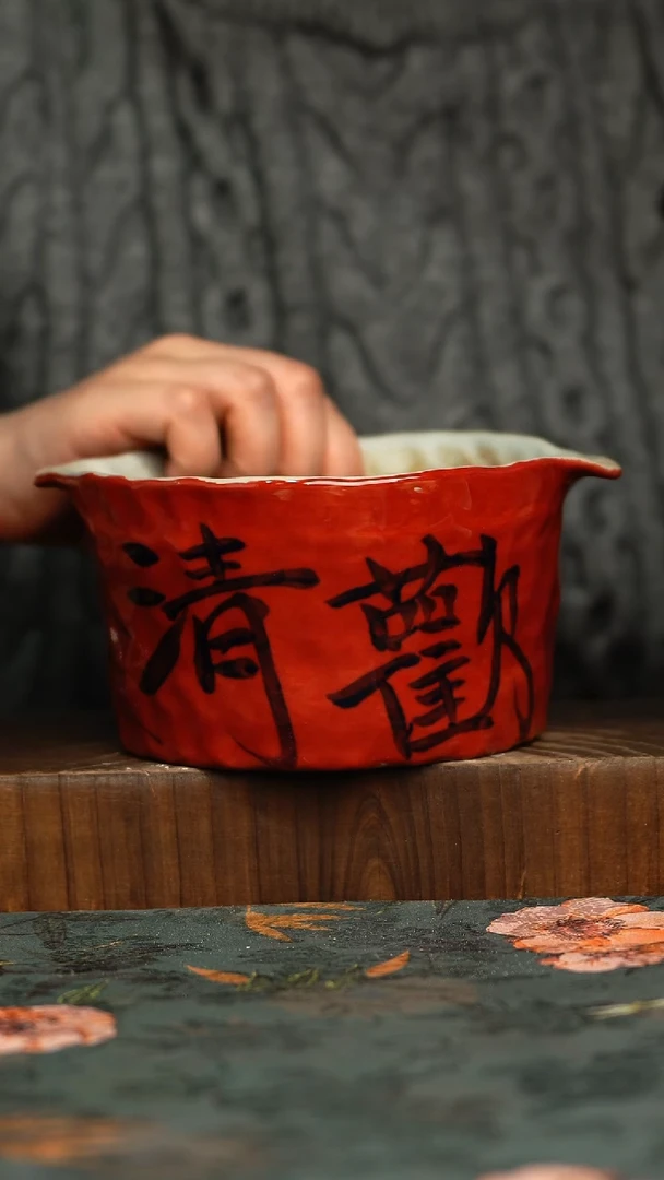 杯釉下彩手工手绘同款陶器