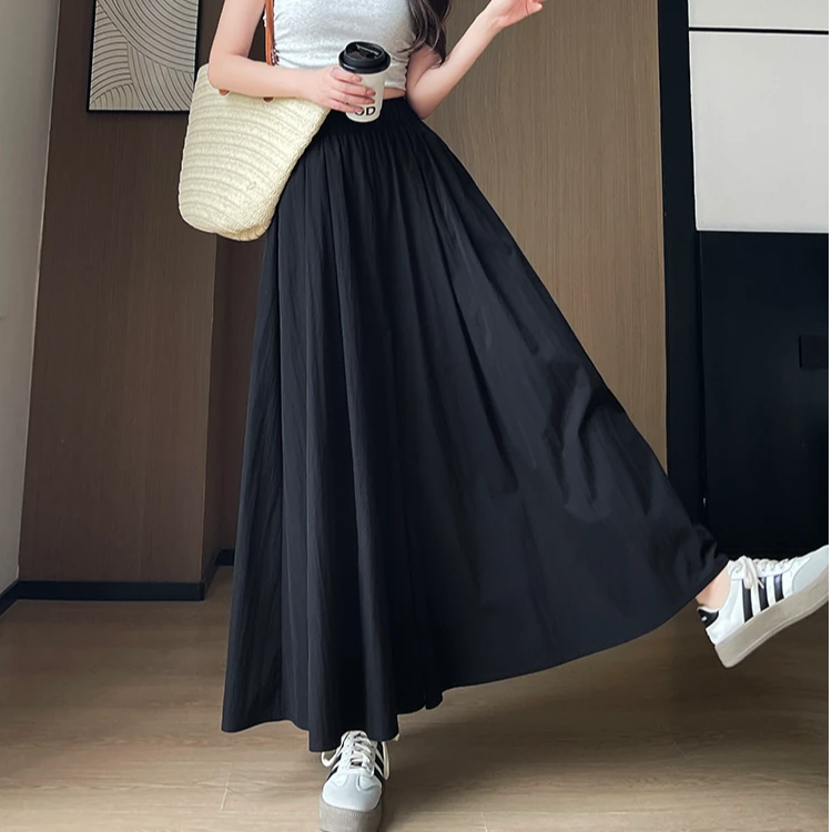 裙裤女夏季薄款冰丝显瘦大码休闲宽松韩版垂坠感半身百搭A字裤裙