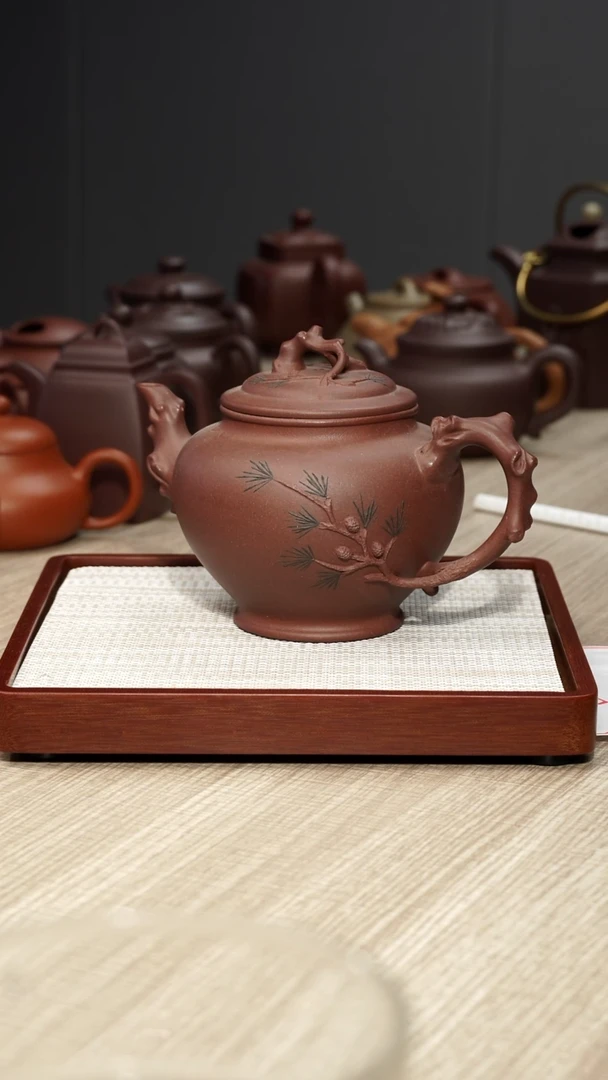 【闪购商品】紫砂茶壶紫泥松报壶瑕疵