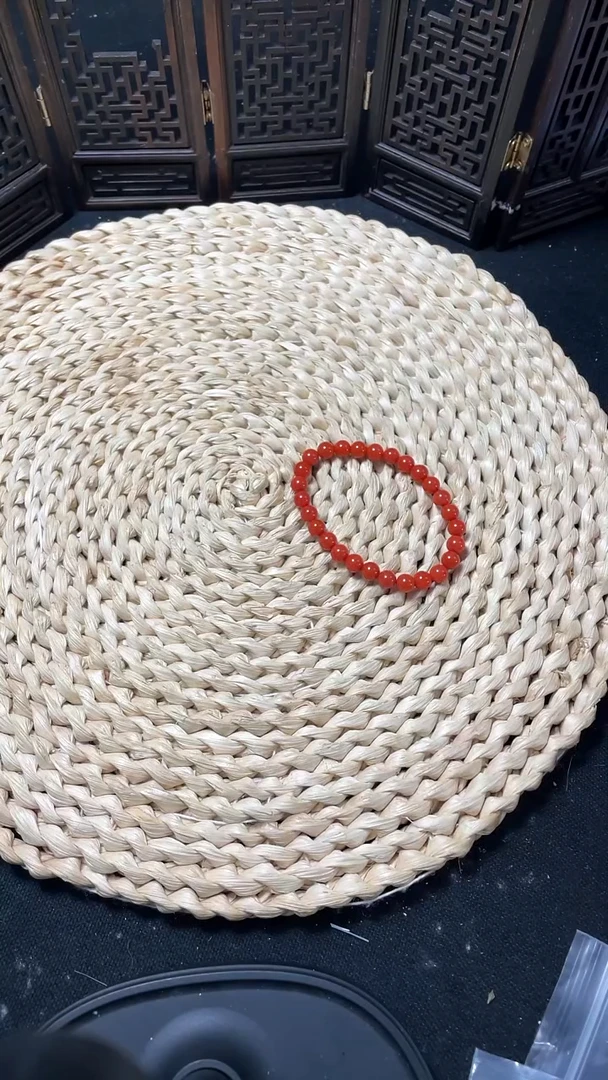 未镶嵌多圈南红玛瑙冷水河手串7mm