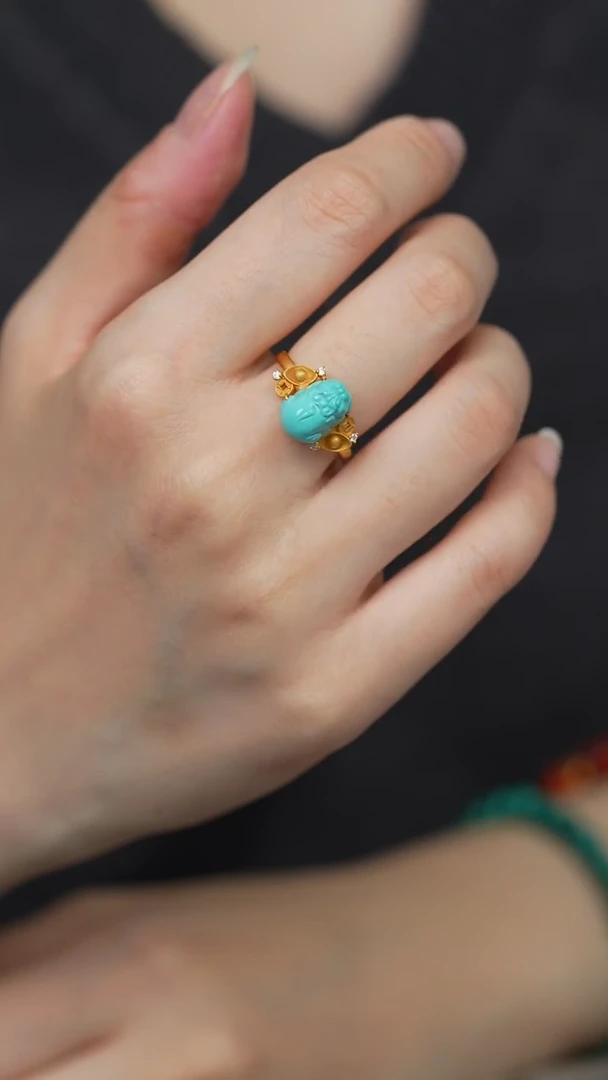 未镶嵌绿松石T19（多样性发一件）吊坠