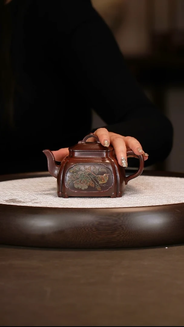 紫砂茶宠【朱持平】 物华天宝 220cc+六方盆