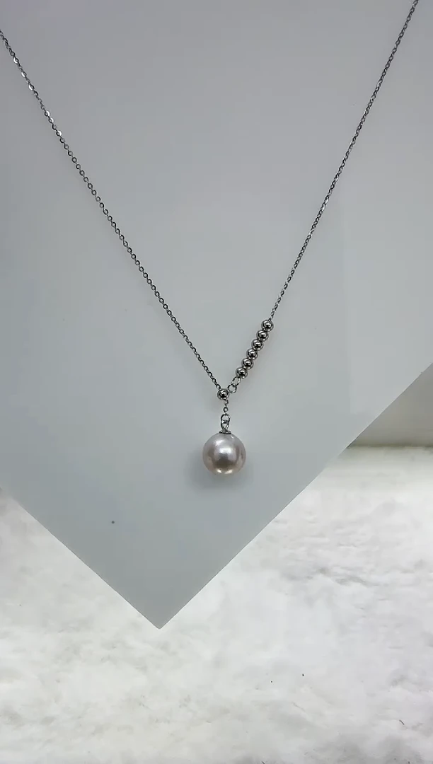 【闪购商品】淡水珍珠DA银S925镶嵌b465 白珠套链10