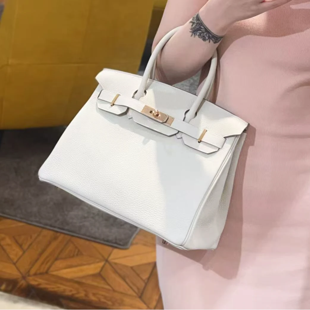 99新 Hermes/爱马仕 【小池专属】birkin30奶昔白玫瑰金扣Y刻拆单中