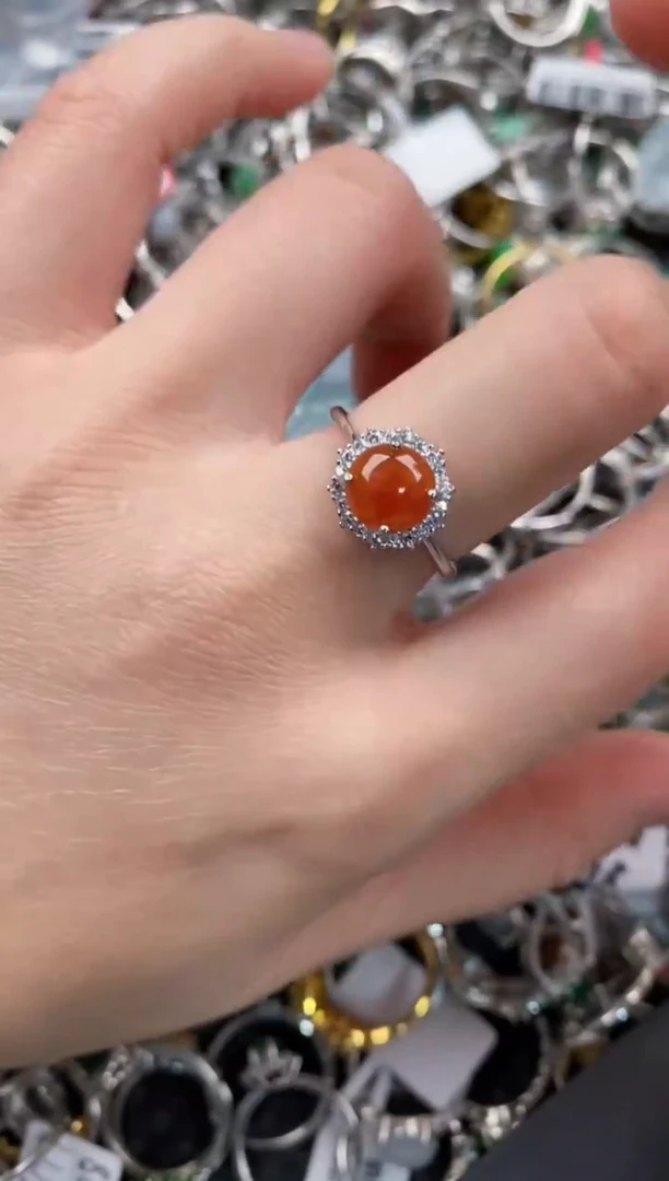 银S925镶嵌戒指翡翠777                31