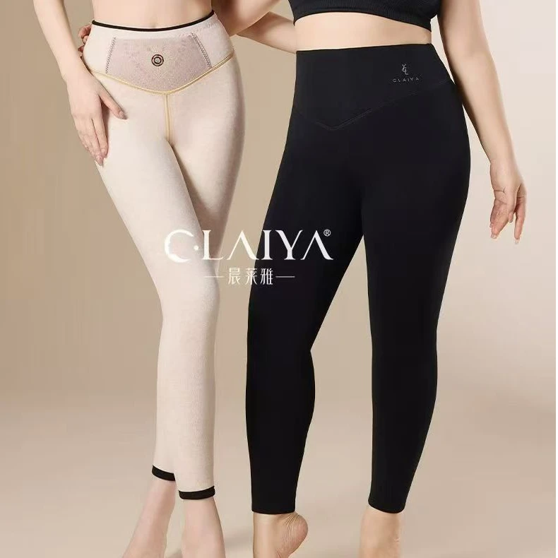 8892  冬季高腰加厚羊绒新疆棉女士修身外穿打底裤