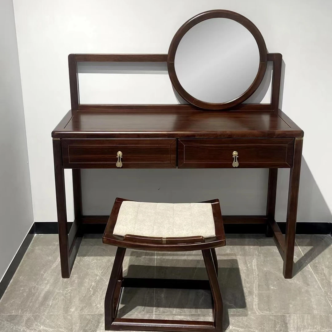 简约新中式乌金木梳妆台卧室家用妆台化妆台主卧室化妆