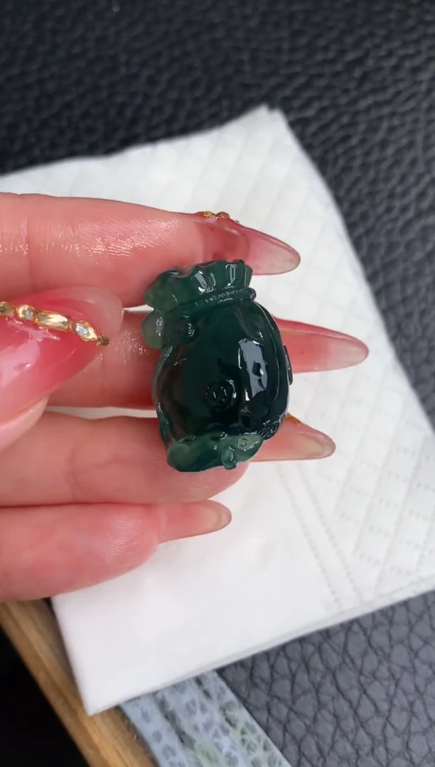 未镶嵌定制翡翠钱袋