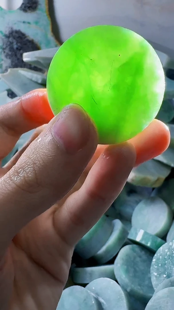 翡翠裸石缅甸翡翠A货文8867