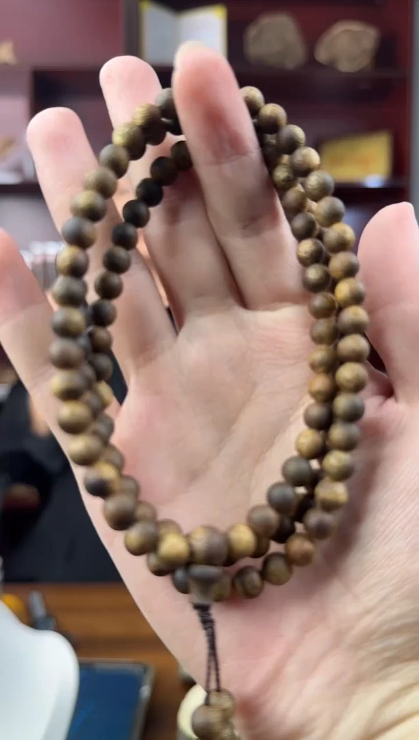 沉香手串圆珠6mm一物一拍11克