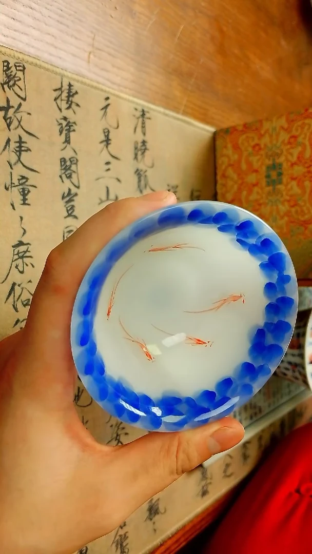 景德镇高温瓷茶碗五福
