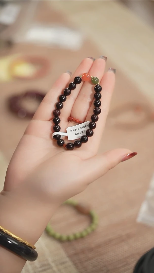 【闪购商品】檀香紫檀（小叶紫檀）手串未镶嵌小叶紫檀 和田配饰手串